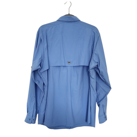 Columbia Bahama II PFG Long Sleeve Men's Shirt Size XXL Button Down Aqua UPF 50. - Picture 3 of 7
